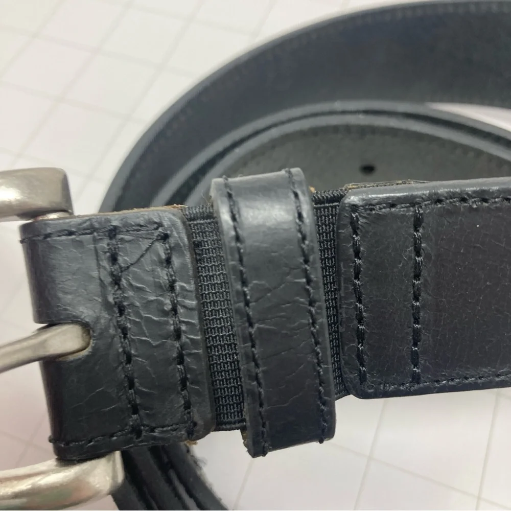 George 44 Black Belt with Silver Buckle classic Style